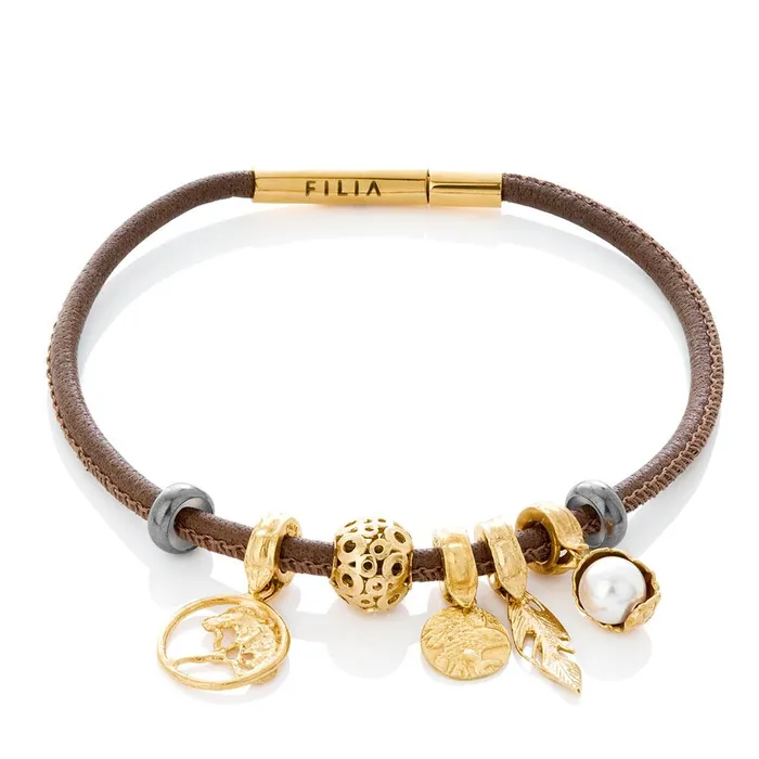 Filia Gold Plated Island Charm FILIA Charm Necklaces