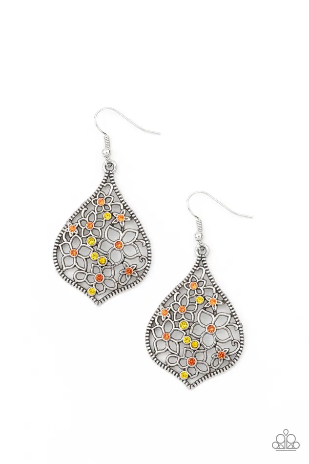 Full Out Florals Multi Earrings Jewelry by Bretta Paparazzi Accessories Earrings