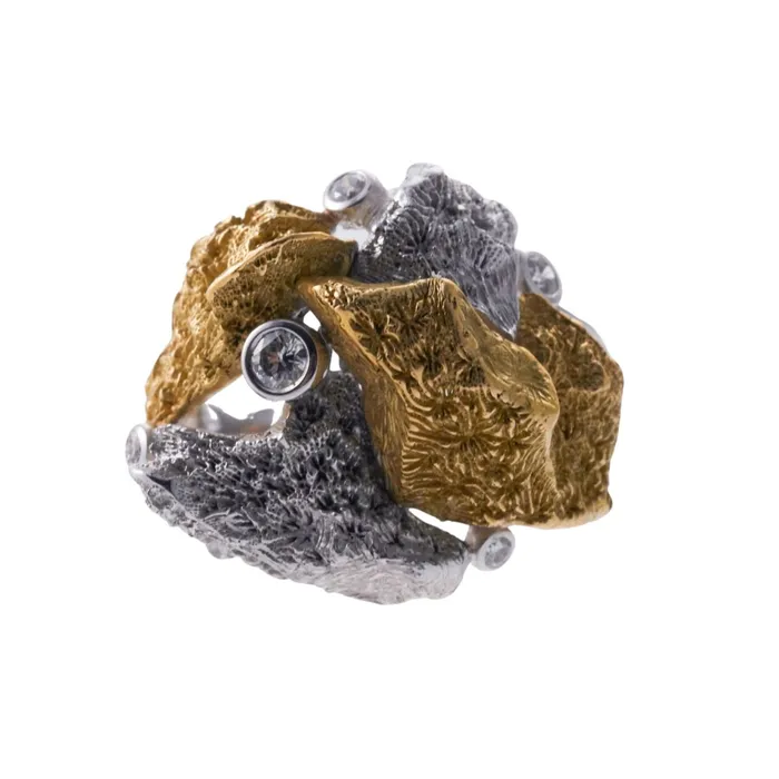 Gilbert Albert Rings Gilbert Albert Diamond Gold Free Form Ring