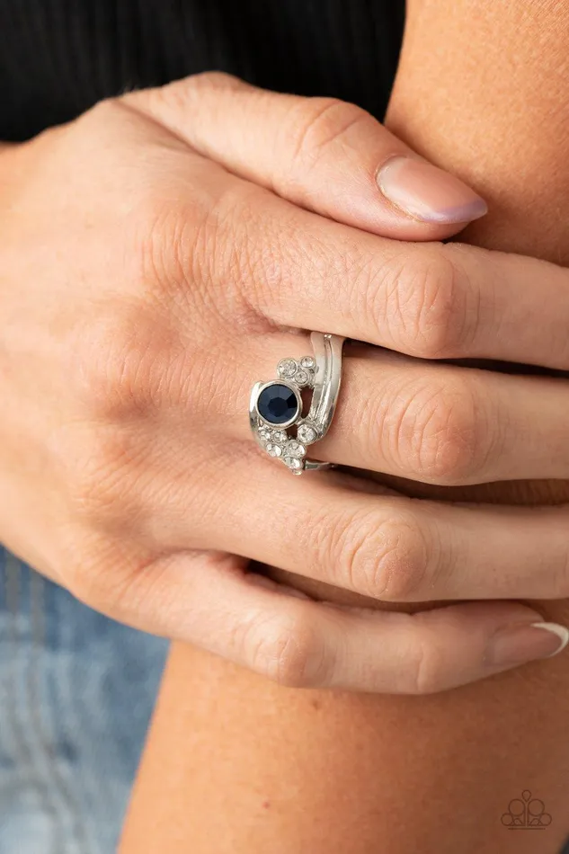 GLOW a Fuse Blue Ring Jewelry by Bretta Paparazzi Accessories Rings