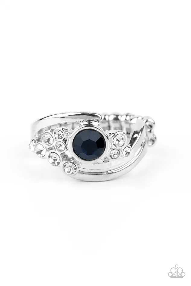 GLOW a Fuse Blue Ring Jewelry by Bretta Paparazzi Accessories Rings