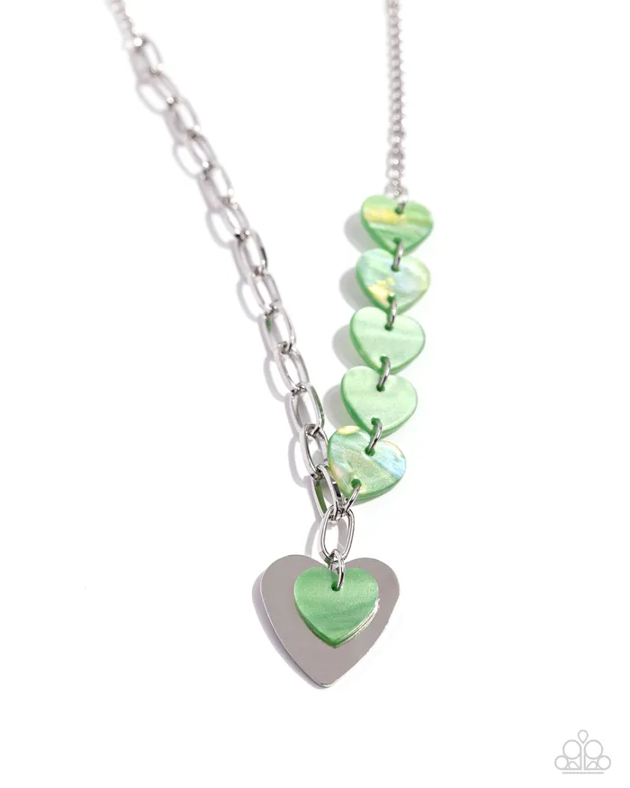 HEART Of The Movement Green Necklace Jewelry by Bretta Paparazzi Accessories Necklaces