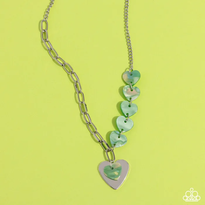 HEART Of The Movement Green Necklace Jewelry by Bretta Paparazzi Accessories Necklaces