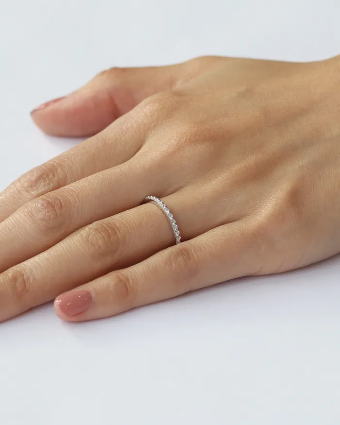 Hiroyo Rings Dew 13mm Round White Diamond Ring Hiroyo Rings Dew 13mm Round White Diamond Ring
