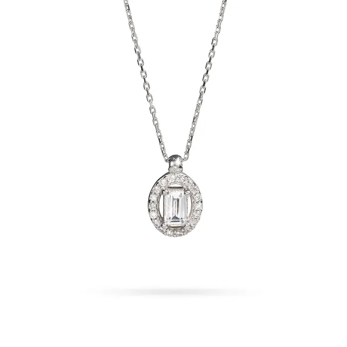 Necklace Senso Gold White Gold with Crystals Senso Gold Necklaces