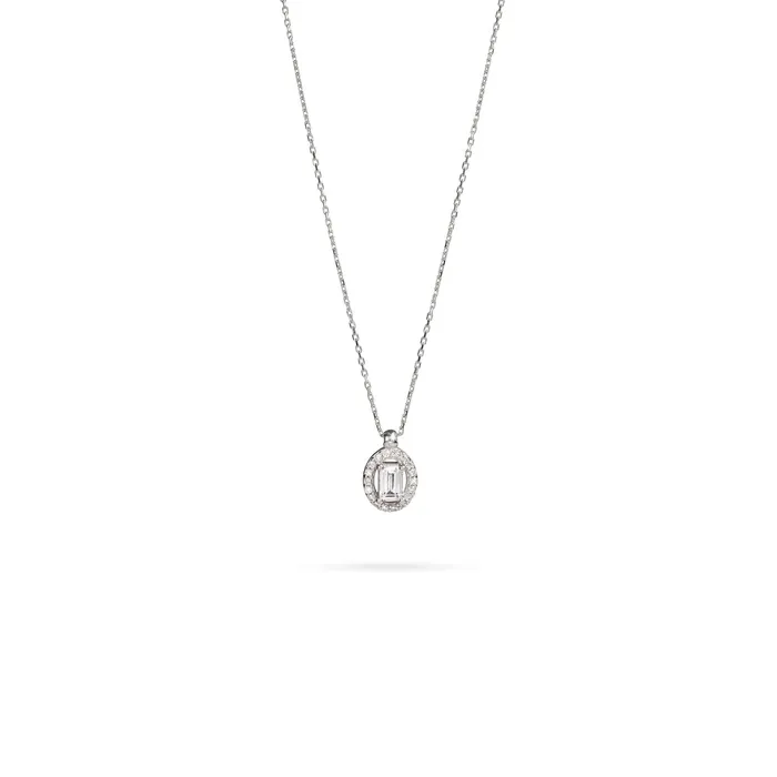 Necklace Senso Gold White Gold with Crystals Senso Gold Necklaces