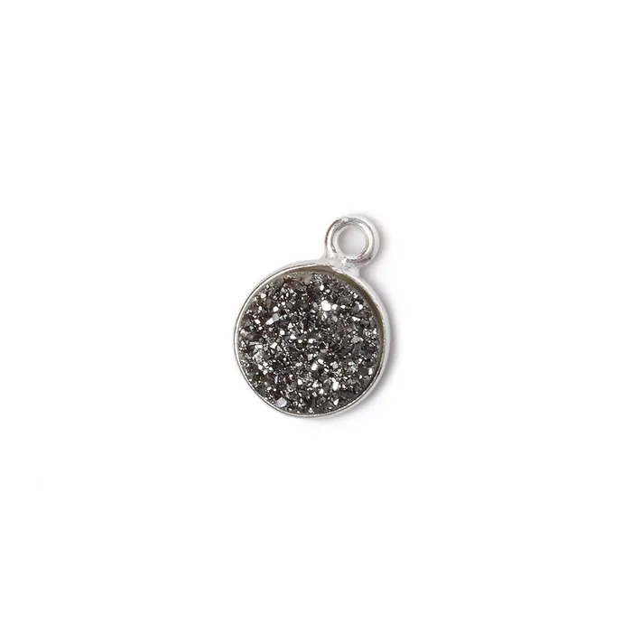 Necklaces Beadsofcambaycom 9mm Silver 925 Bezel Metallic Platinum Drusy Coin Pendant 1 piece Necklaces Beadsofcambaycom 9mm Silver 925 Bezel Metallic Platinum Drusy Coin Pendant 1 piece