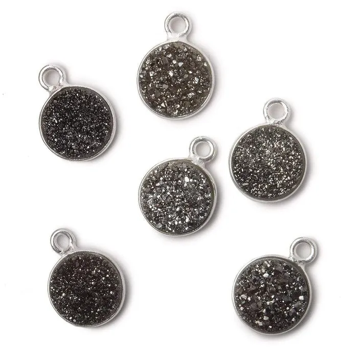 Necklaces Beadsofcambaycom 9mm Silver 925 Bezel Metallic Platinum Drusy Coin Pendant 1 piece Necklaces Beadsofcambaycom 9mm Silver 925 Bezel Metallic Platinum Drusy Coin Pendant 1 piece