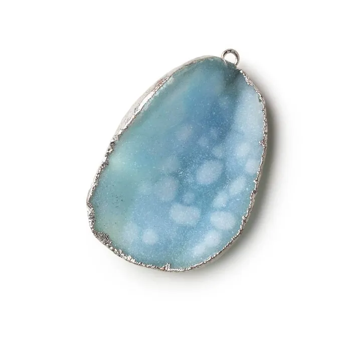Necklaces Beadsofcambaycom Silver Leafed Sky Blue Concave Drusy Pendant 1 focal bead 38x27x14mm A Grade Necklaces Beadsofcambaycom Silver Leafed Sky Blue Concave Drusy Pendant 1 focal bead 38x27x14mm A Grade