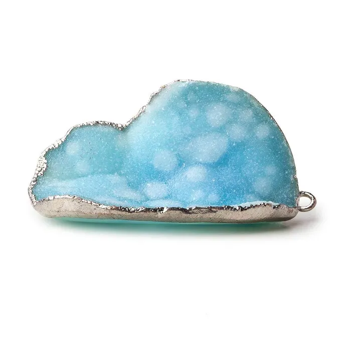 Necklaces Beadsofcambaycom Silver Leafed Sky Blue Concave Drusy Pendant 1 focal bead 38x27x14mm A Grade Necklaces Beadsofcambaycom Silver Leafed Sky Blue Concave Drusy Pendant 1 focal bead 38x27x14mm A Grade