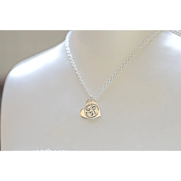 Necklaces EROS MOON Sterling Silver BDSM Symbol Pendant Handmade Unisex BDSM Emblem Pendant