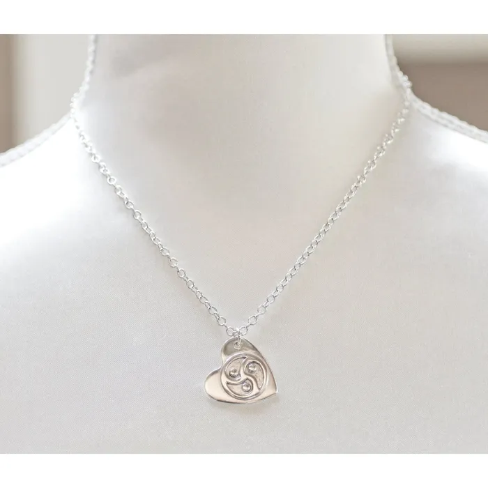 Necklaces EROS MOON Sterling Silver BDSM Symbol Pendant Handmade Unisex BDSM Emblem Pendant