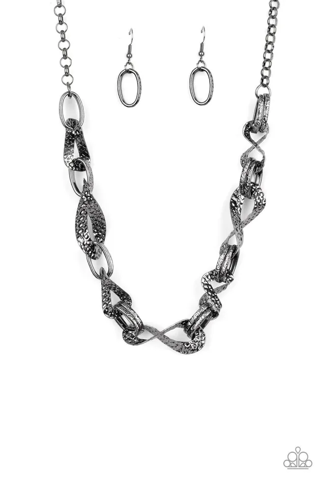 Necklaces METAL of Honor Black Necklace Jewelry by Bretta Paparazzi Accessories