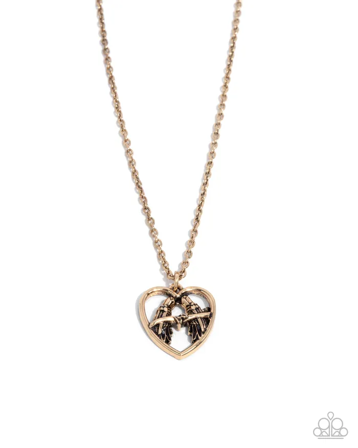 Necklaces Paparazzi Accessories Brilliant Birds Gold Necklace Jewelry by Bretta