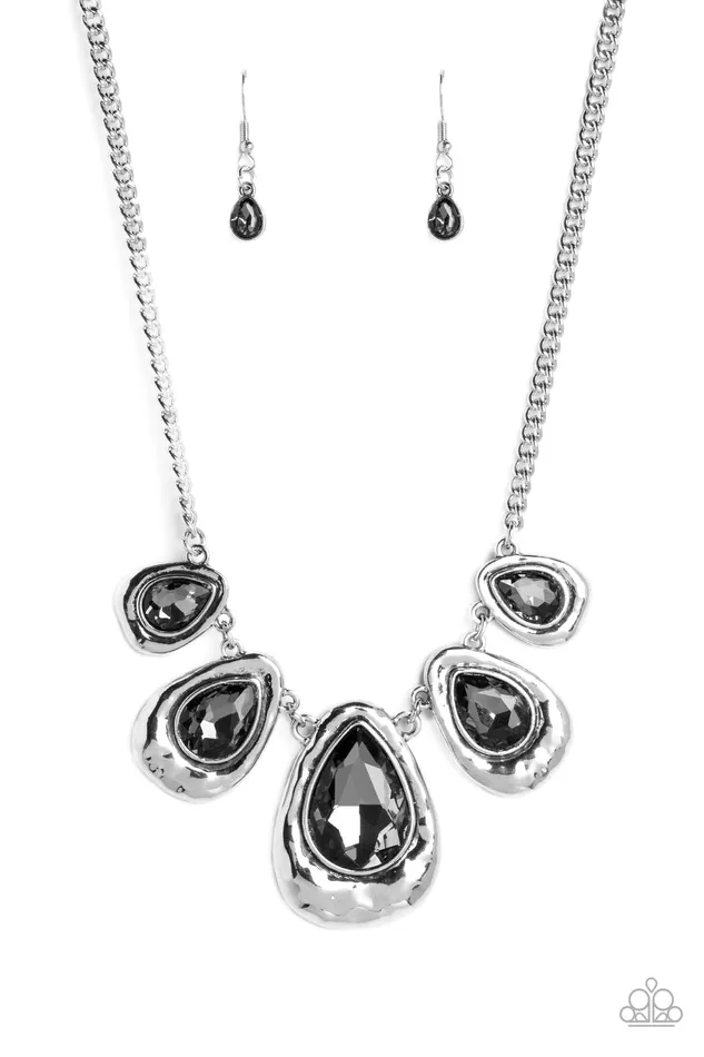 Necklaces Paparazzi Accessories Formally Forged Silver Necklace Jewelry by Bretta