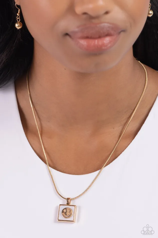 Necklaces Paparazzi Accessories Smiley Season Gold Necklace Jewelry by Bretta