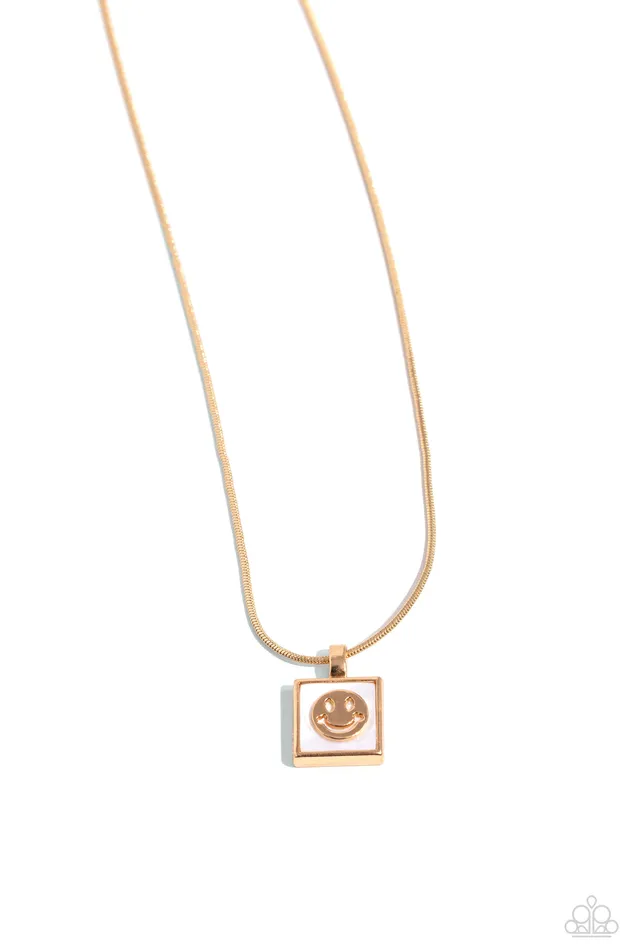Necklaces Paparazzi Accessories Smiley Season Gold Necklace Jewelry by Bretta