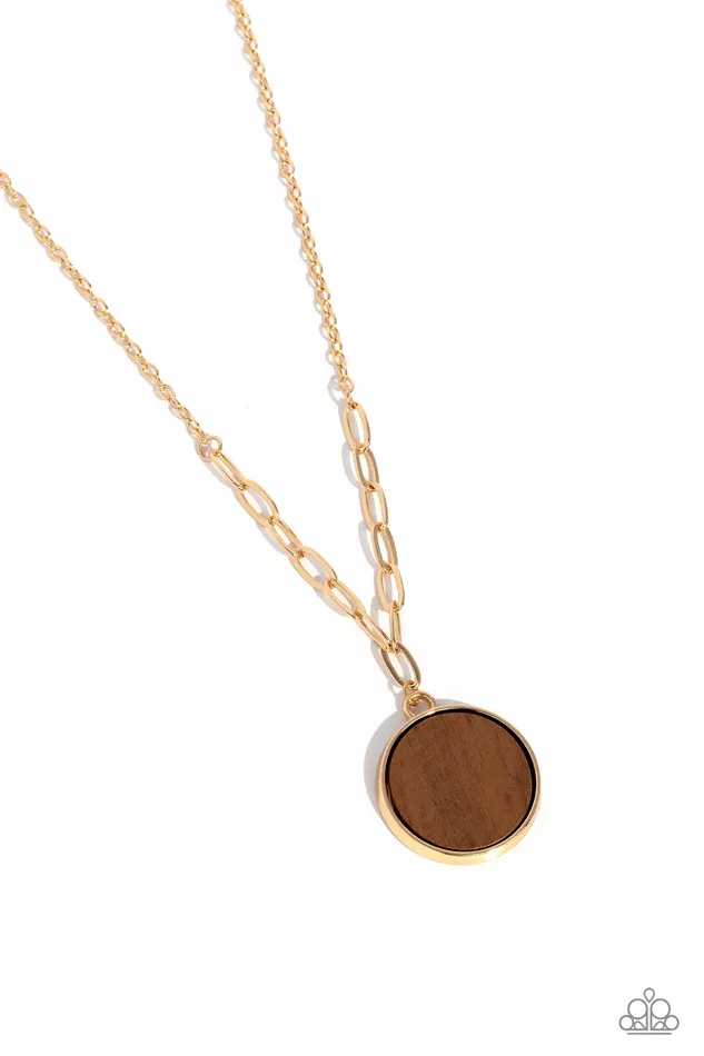 Necklaces Paparazzi Accessories WOODnt Dream of It Gold Necklace Jewelry by Bretta