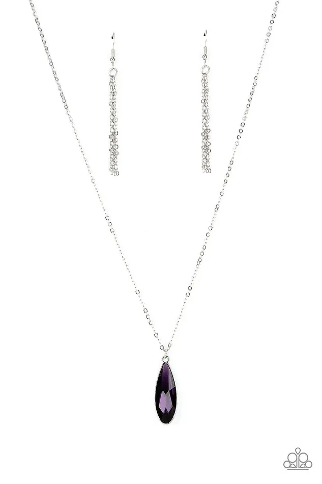 Necklaces Prismatically Polished Purple Necklace Jewelry by Bretta Paparazzi Accessories