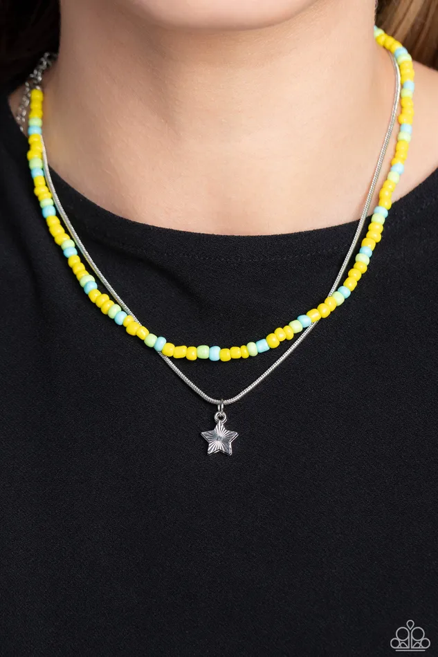 Necklaces Starry Serendipity Yellow Necklace Jewelry by Bretta Paparazzi Accessories Necklaces Starry Serendipity Yellow Necklace Jewelry by Bretta Paparazzi Accessories
