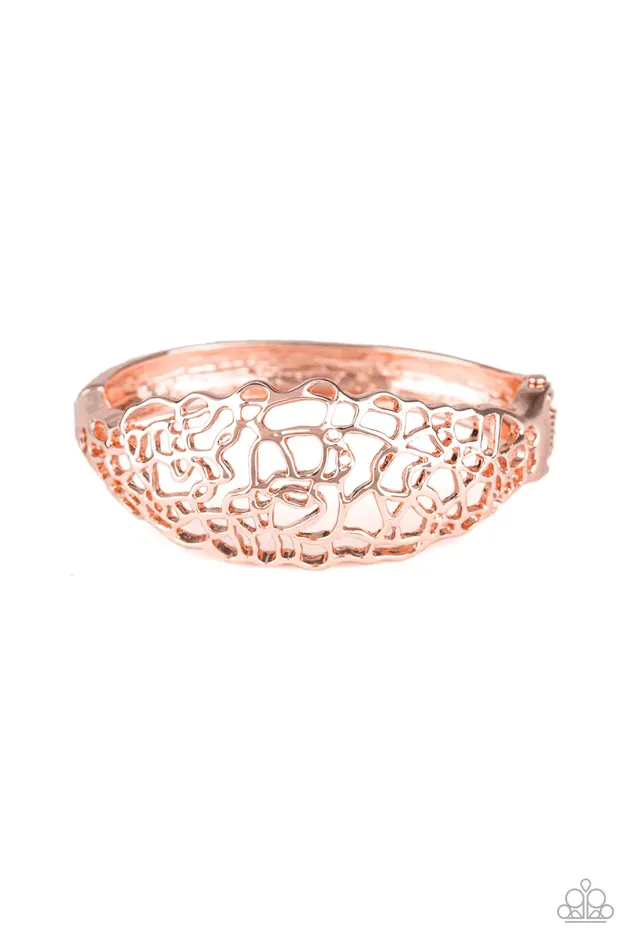 Paparazzi Accessories Bracelets Airy Asymmetry Rose Gold Bracelet Jewelry by Bretta