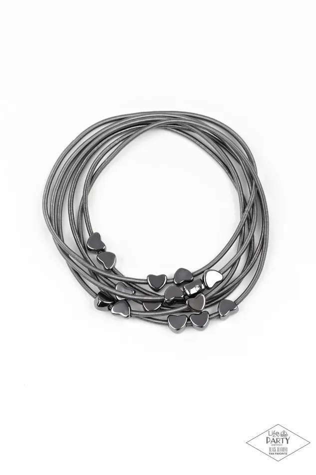 Paparazzi Accessories Bracelets Charmingly Cupid Black Bracelet Jewelry by Bretta