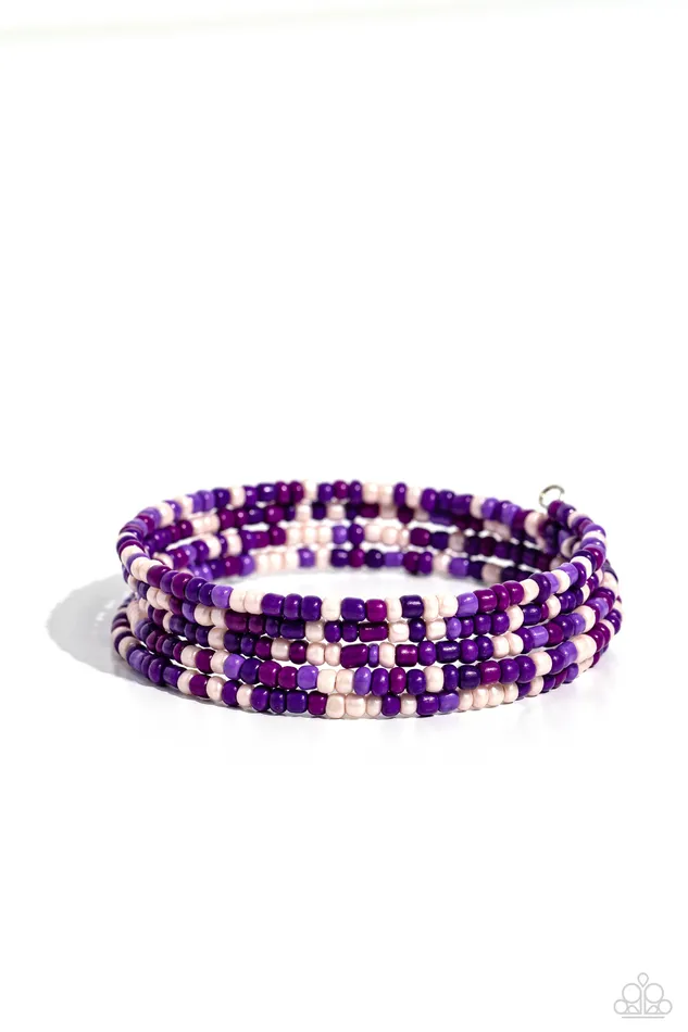 Paparazzi Accessories Bracelets Coiled Candy Purple Coil Bracelet Jewelry by Bretta