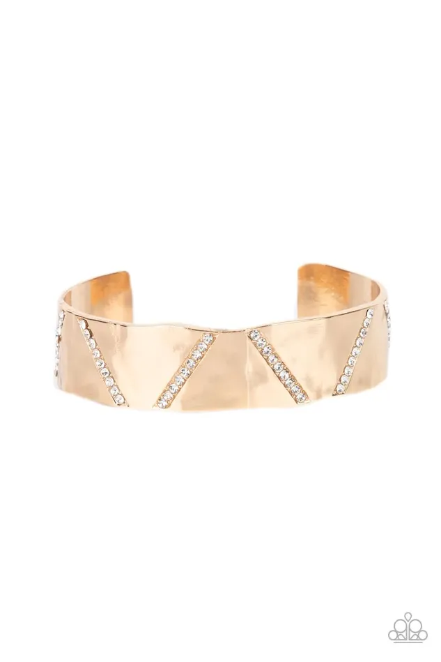 Paparazzi Accessories Bracelets Couture Crusher Gold Bracelet Jewelry by Bretta
