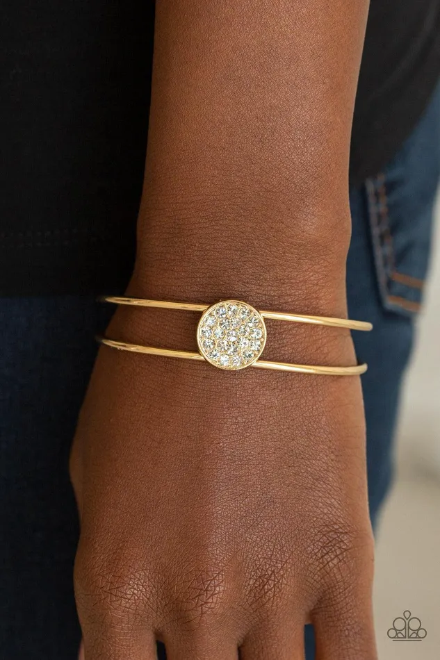Paparazzi Accessories Bracelets Dial Up The Dazzle Gold Cuff Bracelet Jewelry by Bretta Paparazzi Accessories Bracelets Dial Up The Dazzle Gold Cuff Bracelet Jewelry by Bretta