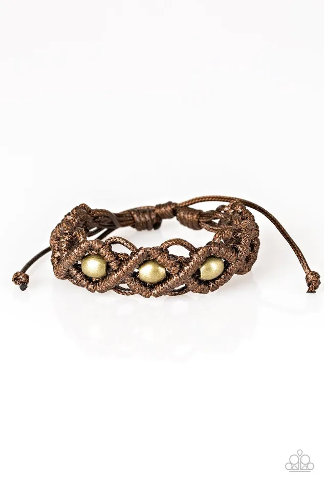 Paparazzi Accessories Bracelets Nautical Navigator Brown Urban Bracelet Jewelry by Bretta
