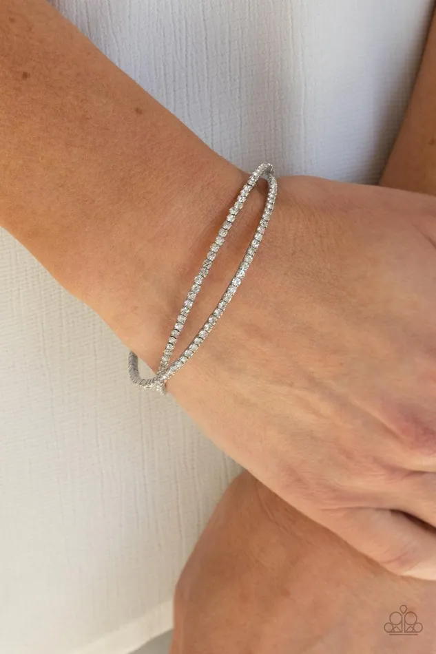 Paparazzi Accessories Bracelets Plus One Status White Bracelet Jewelry by Bretta Paparazzi Accessories Bracelets Plus One Status White Bracelet Jewelry by Bretta