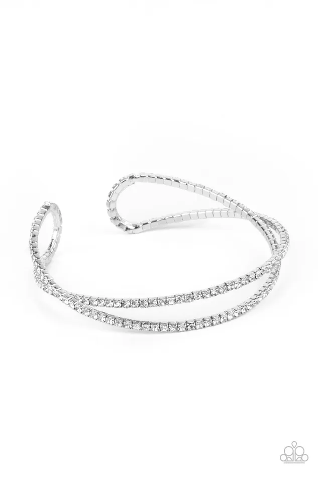 Paparazzi Accessories Bracelets Plus One Status White Bracelet Jewelry by Bretta