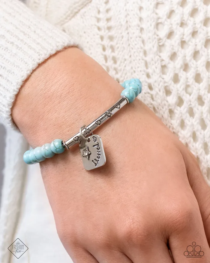 Paparazzi Accessories Bracelets Rustic Reminder Blue Bracelet Jewelry by Bretta