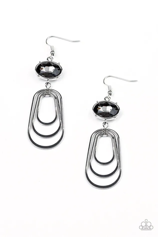 Paparazzi Accessories DropDead Glamorous Silver Earrings Jewelry by Bretta Earrings