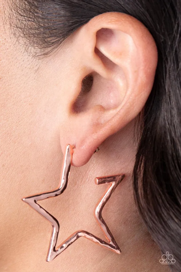 Paparazzi Accessories Earrings AllStar Attitude Copper Star Earrings Jewelry by Bretta Paparazzi Accessories Earrings AllStar Attitude Copper Star Earrings Jewelry by Bretta