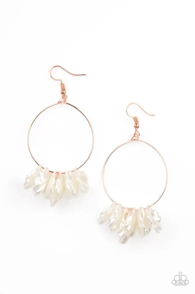 Paparazzi Accessories Earrings Sailboats and Seashells Copper Earrings Jewelry By Bretta