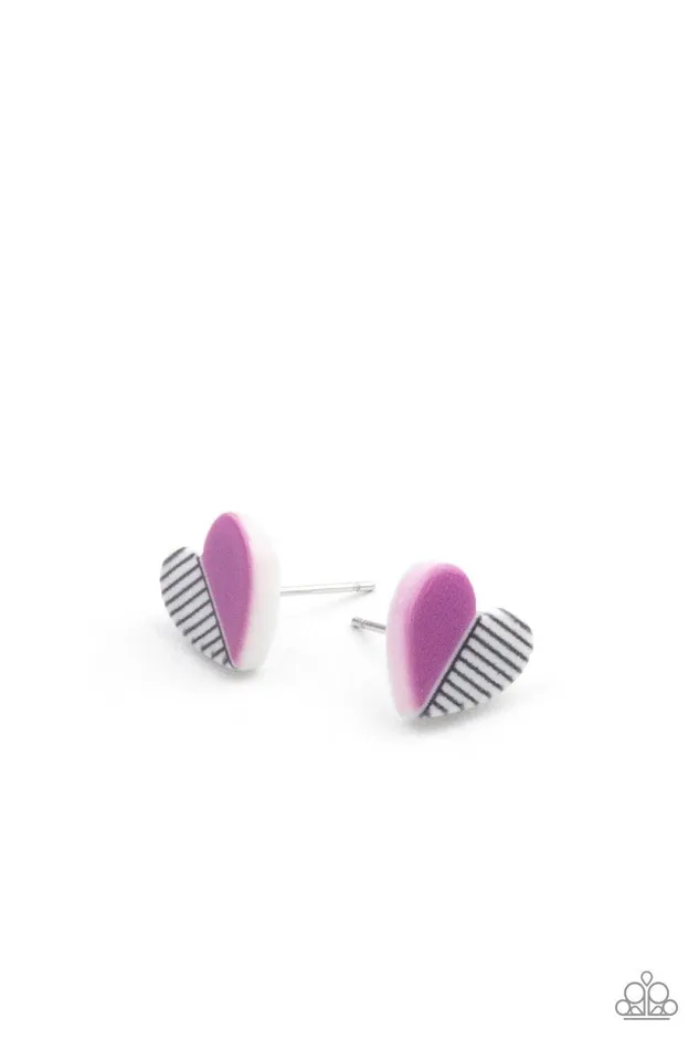 Paparazzi Accessories Earrings Starlet Shimmer Multi Heart Earrings Jewelry by Bretta