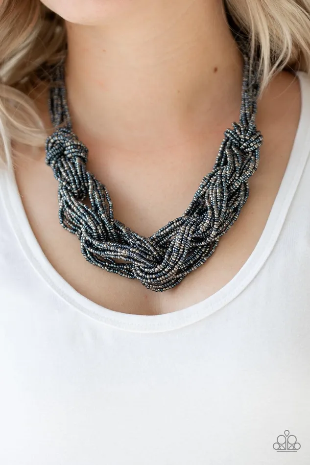 Paparazzi Accessories Necklaces City Catwalk Blue Necklace Jewelry by Bretta