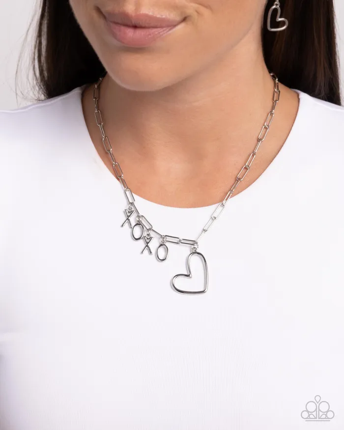 Paparazzi Accessories Necklaces Courting Chains Silver Heart Necklace Jewelry by Bretta Paparazzi Accessories Necklaces Courting Chains Silver Heart Necklace Jewelry by Bretta