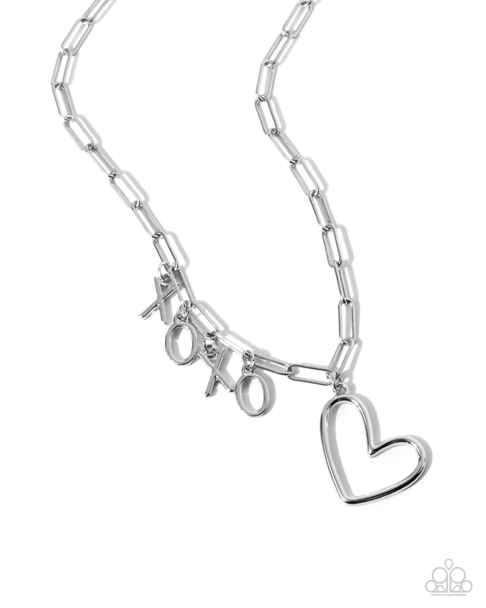 Paparazzi Accessories Necklaces Courting Chains Silver Heart Necklace Jewelry by Bretta