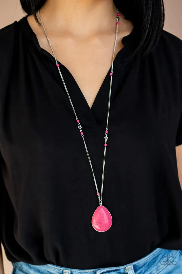 Paparazzi Accessories Necklaces Desert Meadow Pink necklace Jewelry by Bretta