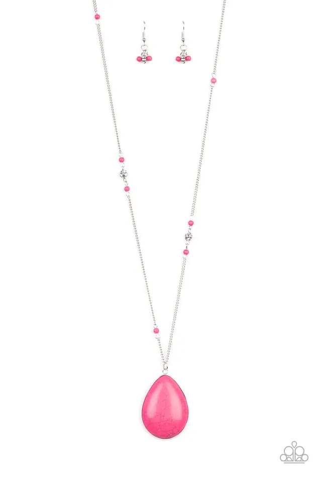 Paparazzi Accessories Necklaces Desert Meadow Pink necklace Jewelry by Bretta