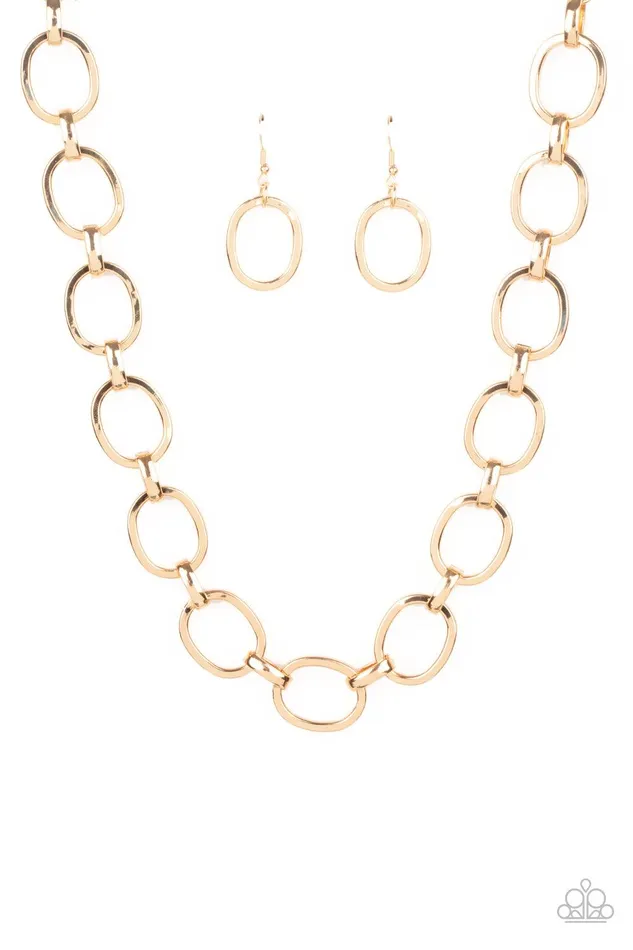 Paparazzi Accessories Necklaces HAUTEly Contested Gold Necklace Jewelry by Bretta