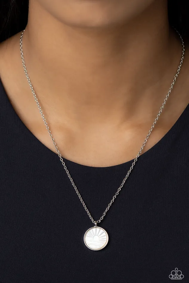 Paparazzi Accessories Necklaces Seize the Sunset White Necklace Jewelry by Bretta Paparazzi Accessories Necklaces Seize the Sunset White Necklace Jewelry by Bretta