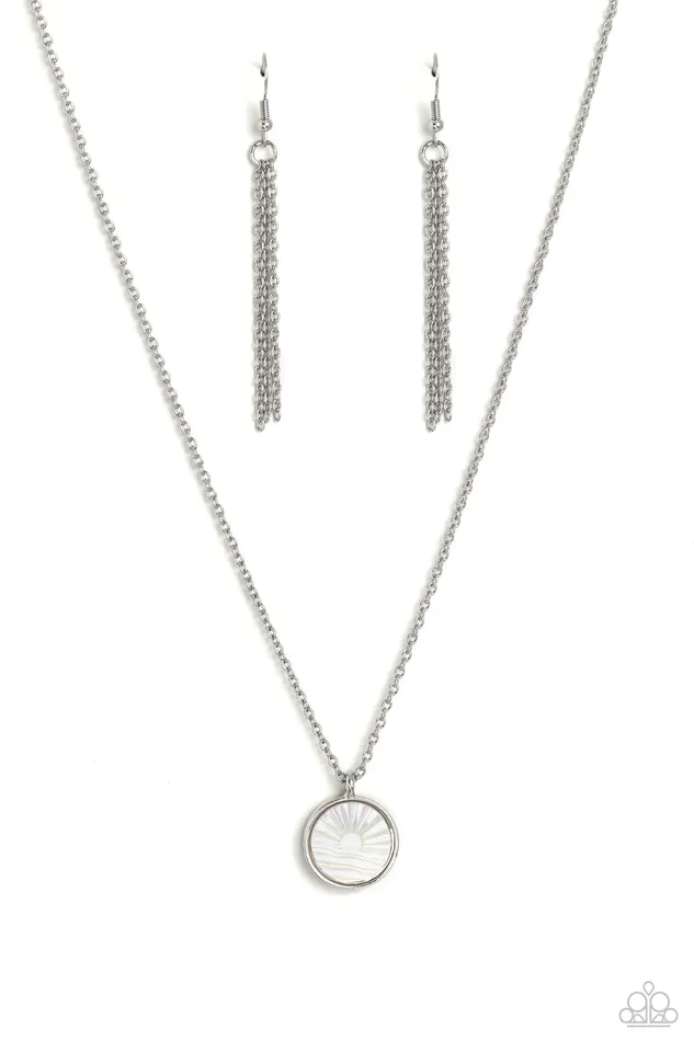Paparazzi Accessories Necklaces Seize the Sunset White Necklace Jewelry by Bretta