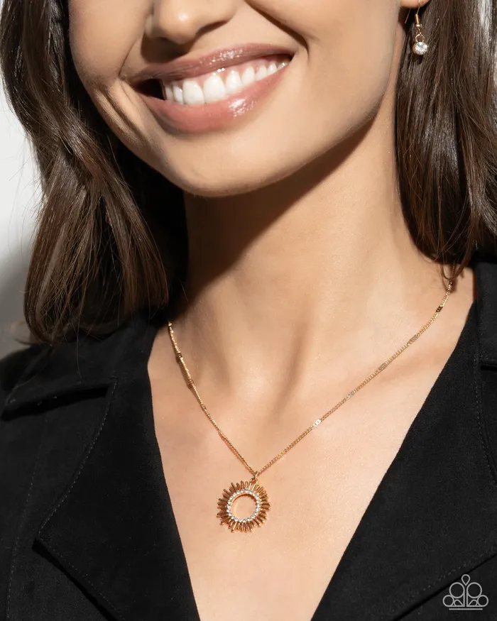 Paparazzi Accessories Necklaces Sunburst Surprise Gold Necklace Jewelry by Bretta Paparazzi Accessories Necklaces Sunburst Surprise Gold Necklace Jewelry by Bretta