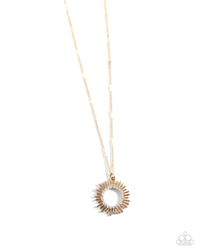 Paparazzi Accessories Necklaces Sunburst Surprise Gold Necklace Jewelry by Bretta