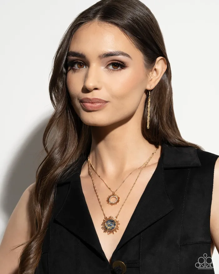 Paparazzi Accessories Necklaces Sunburst Surprise Gold Necklace Jewelry by Bretta