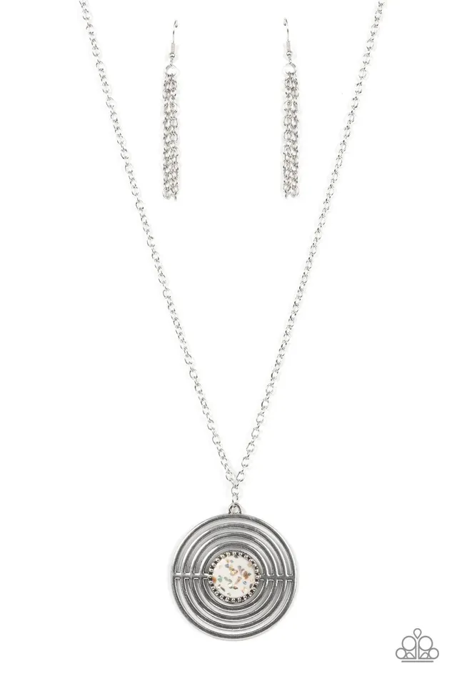 Paparazzi Accessories Necklaces Targeted Tranquility White Necklace Jewelry by Bretta