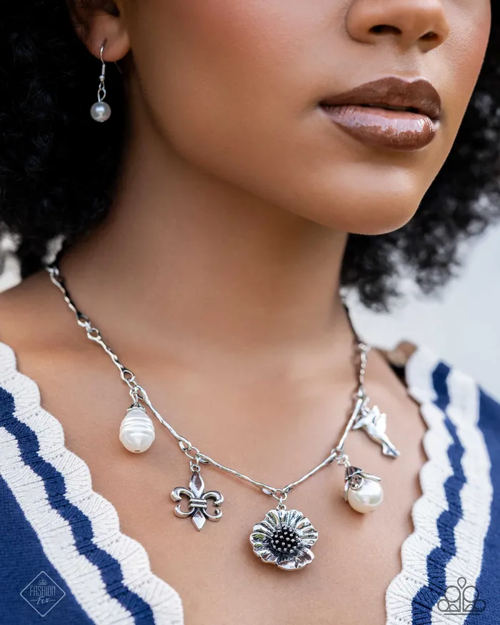 Paparazzi Accessories Necklaces Vintage Vibe White Necklace Jewelry by Bretta